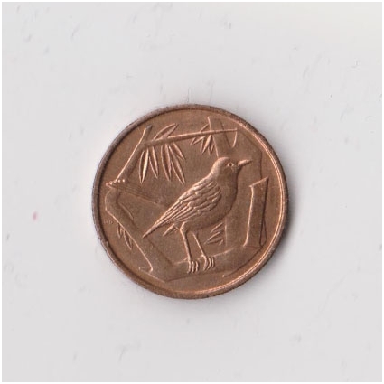 CAYMAN ISLANDS 1 CENT 1999 KM # 131 VF