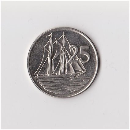 CAYMAN ISLANDS 25 CENTS 1996 KM # 90a XF