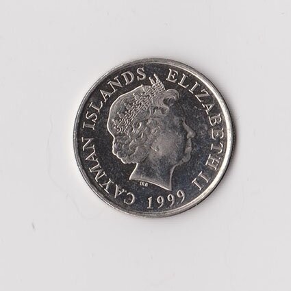 CAYMAN ISLANDS 25 CENTS 1999 KM # 134 XF 1