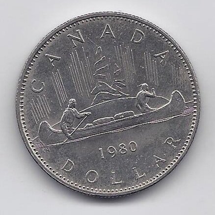 CANADA 1 DOLLAR 1980 KM # 120 XF