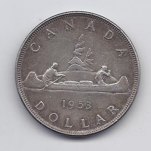 CANADA 1 DOLLAR 1953 KM # 54 VF/XF