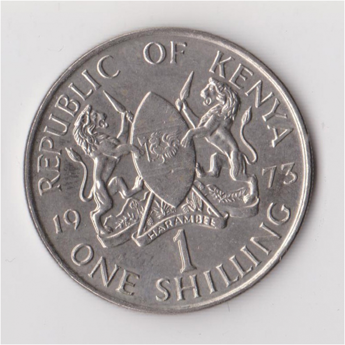 KENIJA 1 SHILLING 1973 KM # 14 XF 1