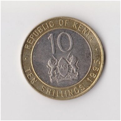 KENIJA 10 SHILLINGS 1995 KM # 27 XF