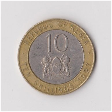 KENYA 10 SHILLINGS 1997 KM # 27 VF