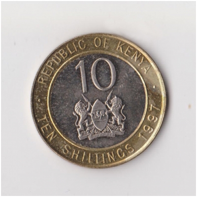 KENIJA 10 SHILLINGS 1997 KM # 27 XF
