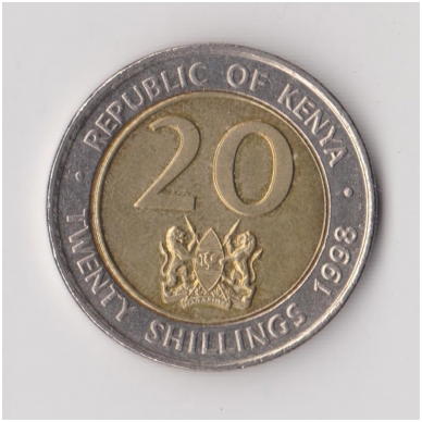 KENIJA 20 SHILLINGS 1998 KM # 32 XF