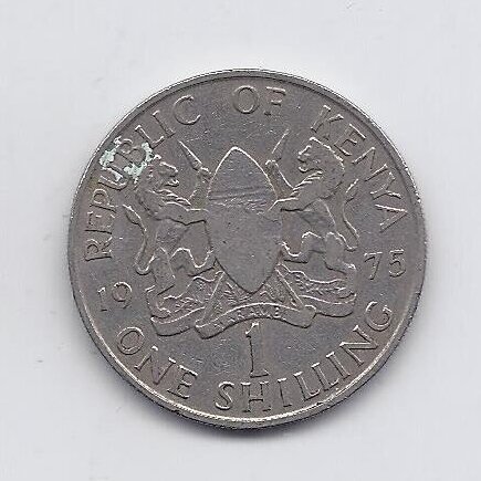 KENYA 1 SHILLING 1975 KM # 14 VF 1
