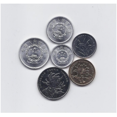 KINIJA 1985 - 2013 m. 6 monetų rinkinukas 1