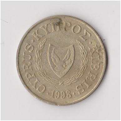 CYPRUS 10 CENTS 1998 KM # 56.3 XF 1
