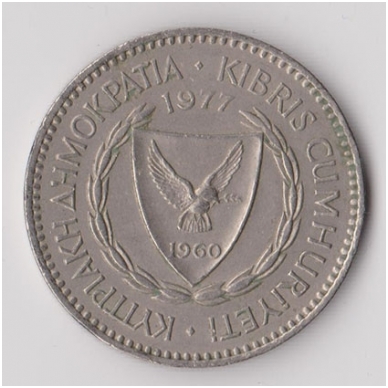 CYPRUS 100 MILS 1977 KM # 42 VF 1