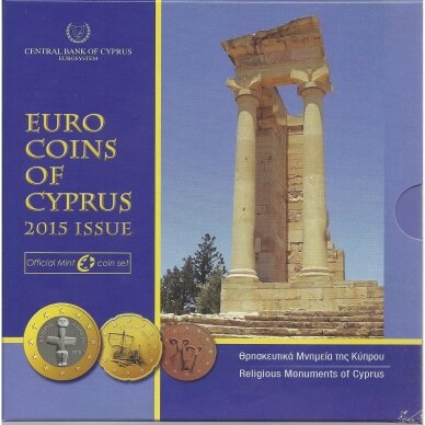 KIPRAS 2015 m. oficialus bankinis euro monetų rinkinys