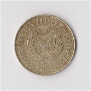 KIPRAS 5 CENTS 1983 KM # 55.1 VF 1
