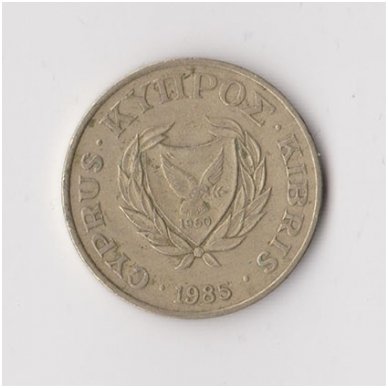 CYPRUS 5 CENTS 1985 KM # 55.2 F/VF 1