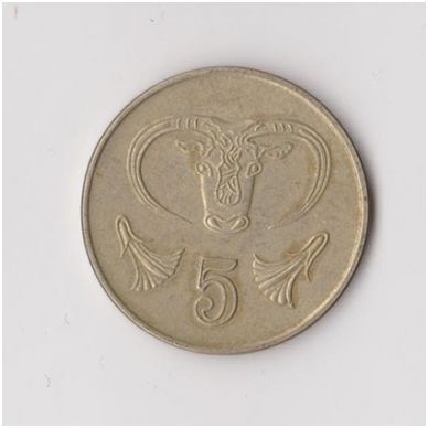 KIPRAS 5 CENTS 2001 KM # 55.3 VF