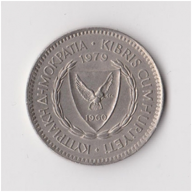 CYPRUS 50 MILS 1979 KM # 41 VF 1