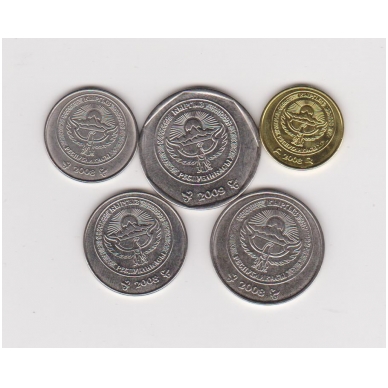 KIRGIZIJA 2008 - 2009 m. 5 monetų rinkinukas 1