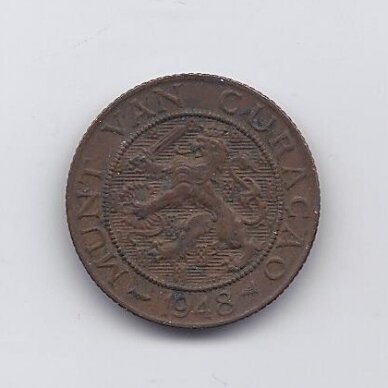 KIURASAO 2 1/2 CENTS 1948 KM # 42 VF 1