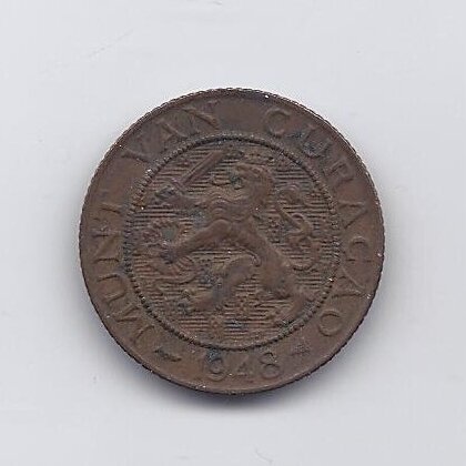 KIURASAO 2 1/2 CENTS 1948 KM # 42 VF 1