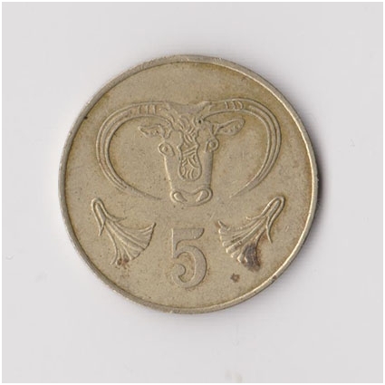 KIPRAS 5 CENTS 1983 KM # 55.1 VF