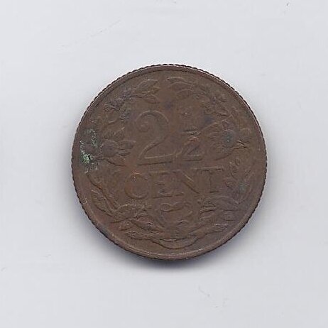 KIURASAO 2 1/2 CENTS 1948 KM # 42 VF