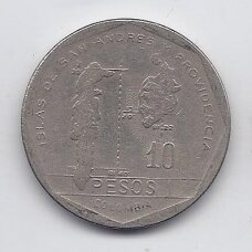 COLOMBIA 10 PESOS 1981 KM # 270 VF COLOMBIA 10 PESOS 1981 KM # 270 VF