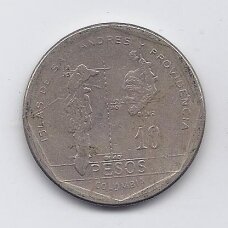 COLOMBIA 10 PESOS 1985 KM # 270 VF COLOMBIA 10 PESOS 1985 KM # 270 VF