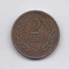 COLOMBIA 2 PESOS 1977 KM # 263 VF COLOMBIA 2 PESOS 1977 KM # 263 VF