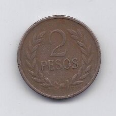 COLOMBIA 2 PESOS 1978 KM # 263 VF COLOMBIA 2 PESOS 1978 KM # 263 VF