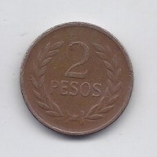 COLOMBIA 2 PESOS 1979 KM # 263 VF COLOMBIA 2 PESOS 1979 KM # 263 VF