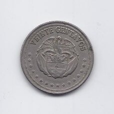 COLOMBIA 20 CENTAVOS 1956 KM # 215.1 VF