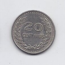 COLOMBIA 20 CENTAVOS 1973 KM # 246 VF