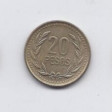 COLOMBIA 20 PESOS 1994 KM # 282 VF