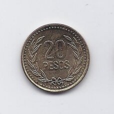 COLOMBIA 20 PESOS 2003 KM # 282 AU/UNC