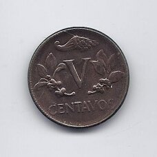COLOMBIA 5 CENTAVOS 1963 KM # 206 XF COLOMBIA 5 CENTAVOS 1963 KM # 206 XF