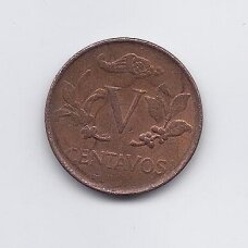 COLOMBIA 5 CENTAVOS 1970 KM # 206a VF