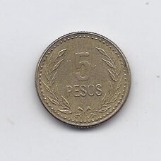 COLOMBIA 5 PESOS 1990 KM # 280 VF COLOMBIA 5 PESOS 1990 KM # 280 VF