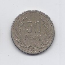 COLOMBIA 50 PESOS 1990 KM # 283 VF COLOMBIA 50 PESOS 1990 KM # 283 VF