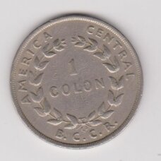 COSTA RICA 1 COLON 1968 KM # 186.2 VF COSTA RICA 1 COLON 1968 KM # 186.2 VF