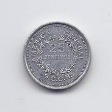 COSTA RICA 25 CENTIMOS 1989 KM # 188.3 VF COSTA RICA 25 CENTIMOS 1989 KM # 188.3 VF