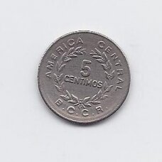 COSTA RICA 5 CENTIMOS 1973 KM # 184.3 VF COSTA RICA 5 CENTIMOS 1973 KM # 184.3 VF