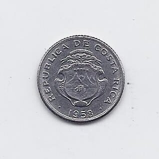 COSTA RICA 5 CENTIMOS 1958 KM # 184.1a VF 1