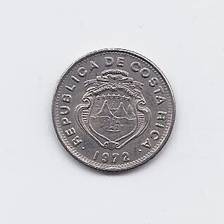 COSTA RICA 5 CENTIMOS 1972 KM # 184.3 VF 1