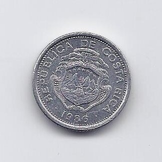 COSTA RICA 25 CENTIMOS 1986 KM # 188.3 VF 1