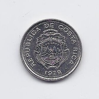 COSTA RICA 10 CENTIMOS 1979 KM # 185.2b XF 1