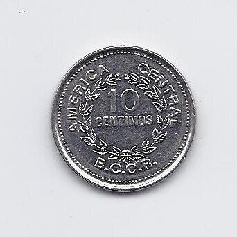 COSTA RICA 10 CENTIMOS 1979 KM # 185.2b XF