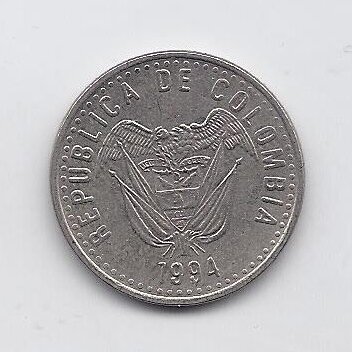 COLOMBIA 50 PESOS 1994 KM # 283 VF 1