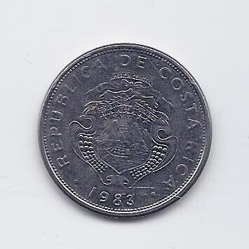 COSTA RICA 1 COLON 1983 KM # 210 XF 1