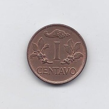 COLOMBIA 1 CENTAVO 1970 KM # 205a VF/XF