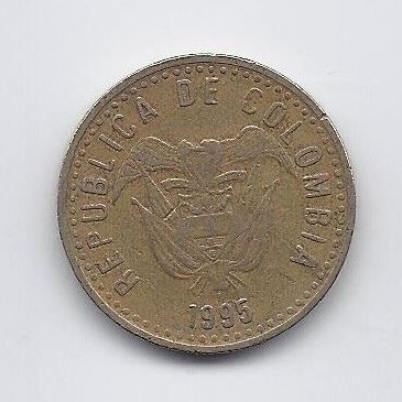 COLOMBIA 100 PESOS 1995 KM # 285 VF 1