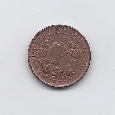 COLOMBIA 1 CENTAVO 1970 KM # 205a VF/XF 1